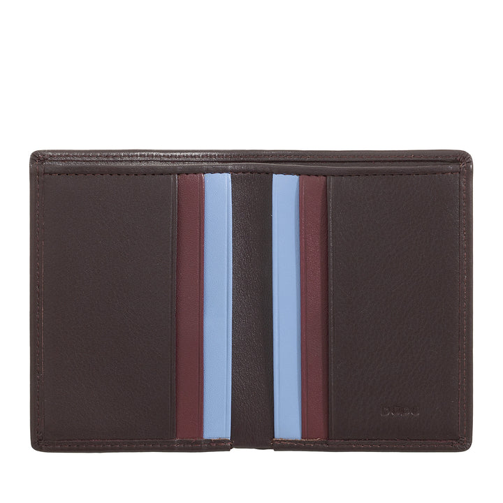 DUDU Portefeuille en cuir pour homme, portefeuille fin pour homme avec porte-carte de crédit, porte-billets, petit et compact, avec protection RFID