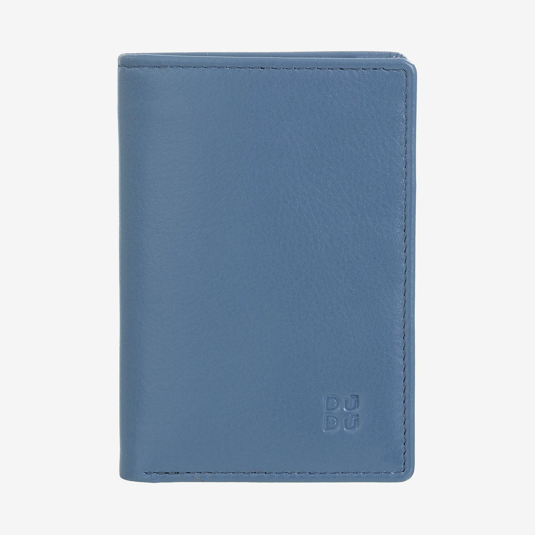 DUDU Kleine Herren-Geldbörse aus Leder, kompakte schlanke Herren-Geldbörse mit Kreditkartenhalter, Bargeld-Banknotenhalter, Münzgeldbörse mit Reißverschluss, mit RFID-Schutz