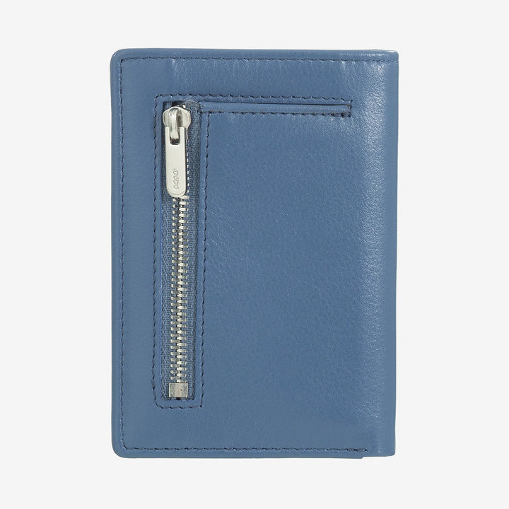 DUDU Kleine Herren-Geldbörse aus Leder, kompakte schlanke Herren-Geldbörse mit Kreditkartenhalter, Bargeld-Banknotenhalter, Münzgeldbörse mit Reißverschluss, mit RFID-Schutz