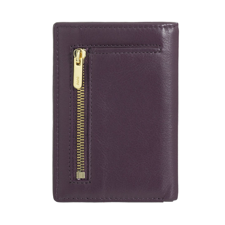 DUDU Cartera pequeña de piel para hombre, cartera compacta y delgada con tarjetero, tarjetero para billetes, monedero con cremallera, con protección RFID