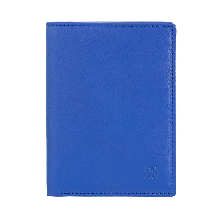 DUDU Slanke herenportemonnee van echt leer, klein en dun, geld- en creditcardhouder, compacte kaarthouder met interne ritssluiting, minimaal ontwerp