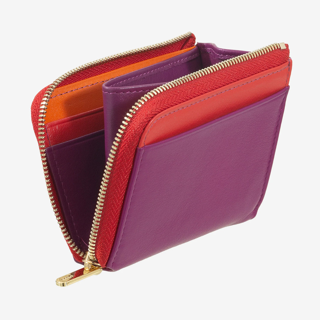 DUDU pieni miesten lompakko vetoketjulla, värikäs nahkainen RFID-lompakko, luottokorttipidike, kompakti taskumuotoilu