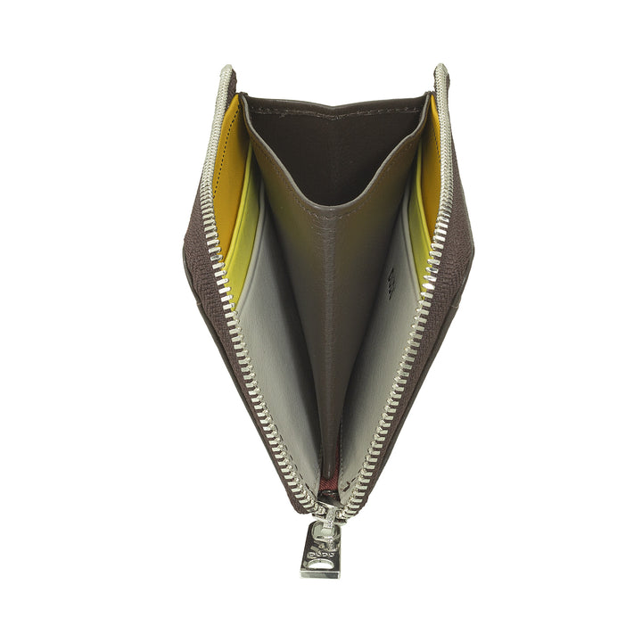 DUDU Small Men's Wallet with Zip, Colorful Leather RFID Wallet, Credit Card Holder, Compact Pocket Design