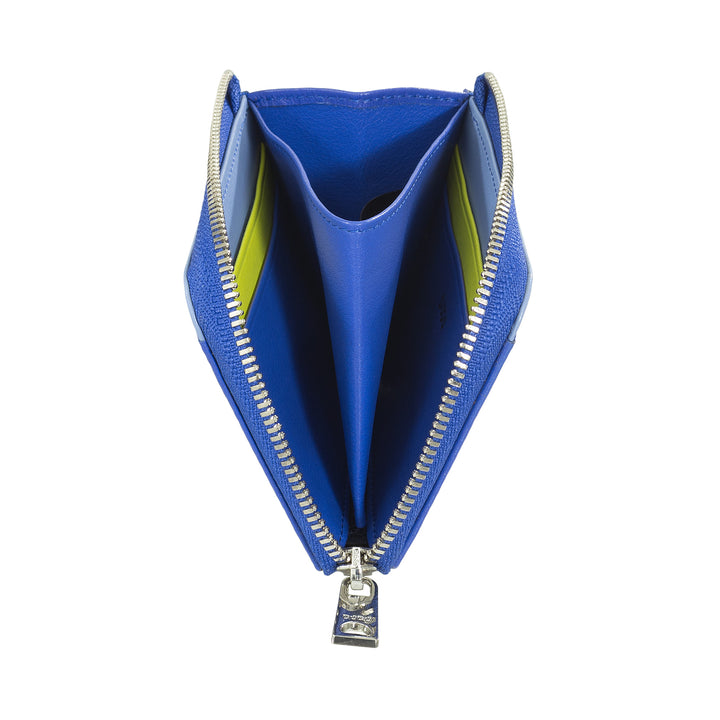 DUDU lille mænds tegnebog med lynlås, farverig læder RFID tegnebog, kreditkortholder, kompakt lommedesign