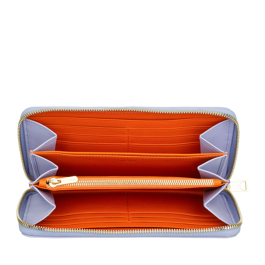 Γυναικείο μεγάλο πορτοφόλι RFID DUDU από γνήσιο δέρμα, πορτοφόλια με φερμουάρ και τσαντάκι νομισμάτων, θήκη για κάρτα και πλήρες φερμουάρ