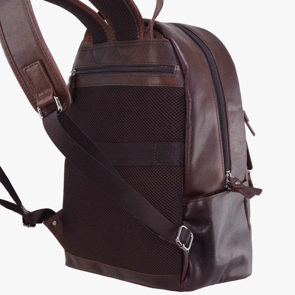 Aeronautica Militare Mochila de cuero para hombre línea Vintage AM355-MO