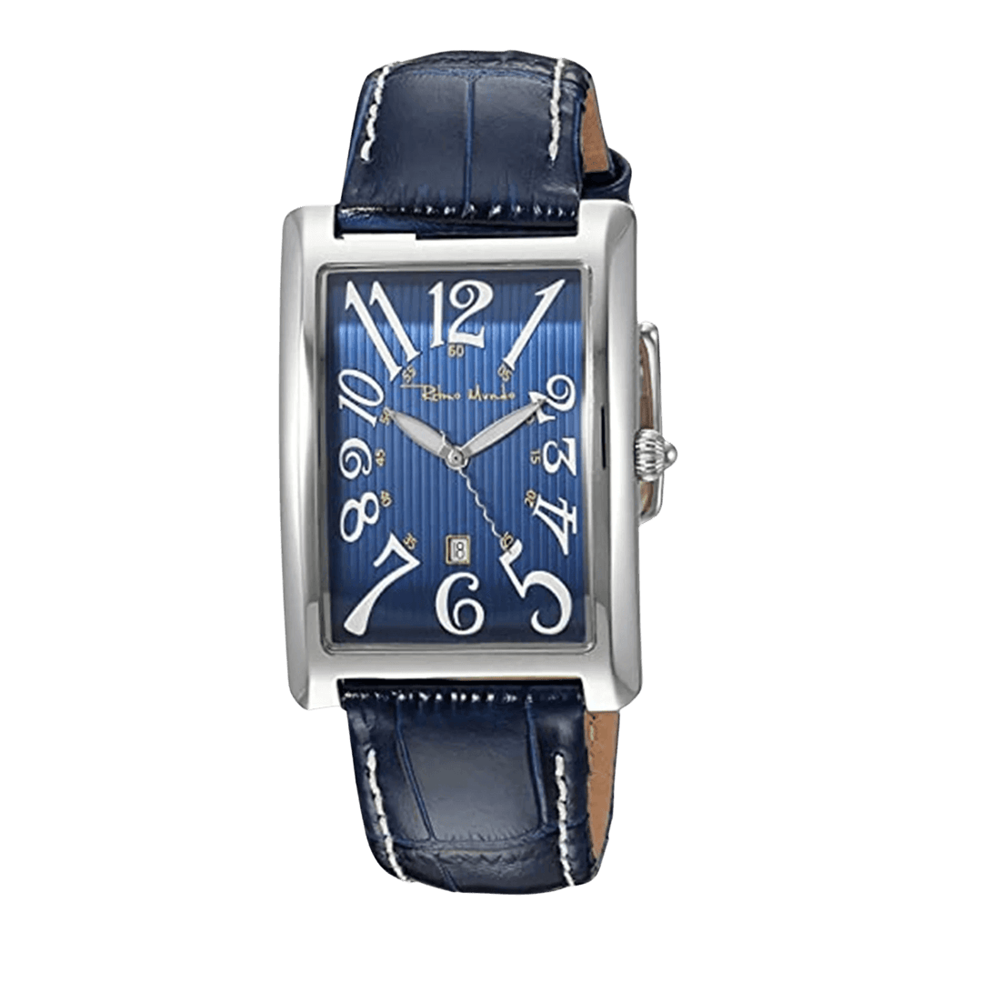 Ritmo Mundo watch Piccolo Data 31x38mm blue quartz steel 1882P - Capodagli 1937