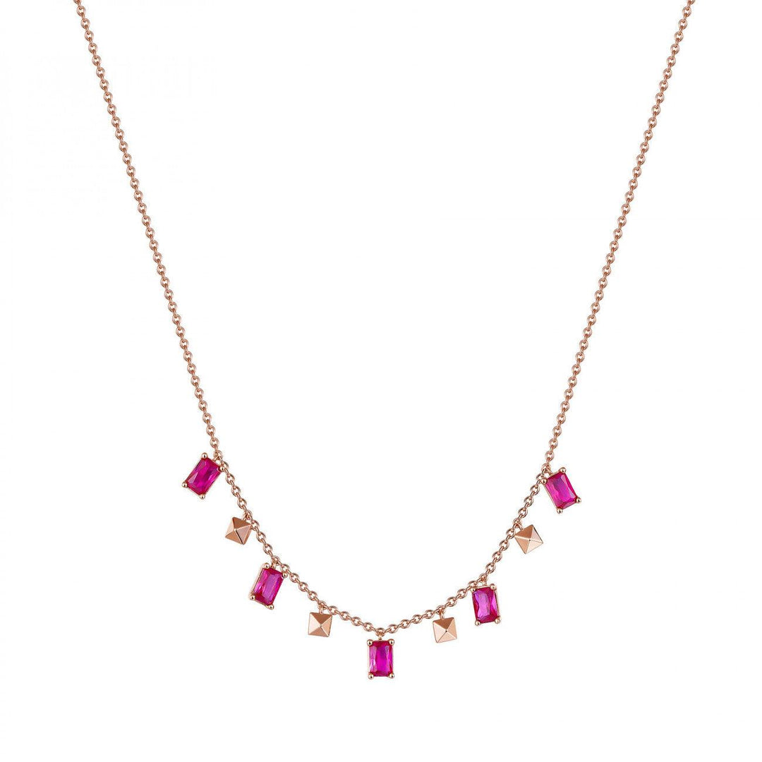 Collier ras de cou Rosato or rose 925 finition PVD zircon cubique RZCU.101 - Capodagli 1937