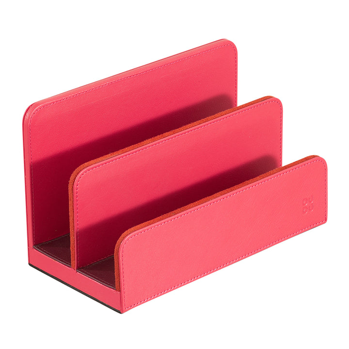 DUDU Leather Desk Set for the Office 4 pcs with Pocket Tray Pen Holder Letter Holder Notepad Holder