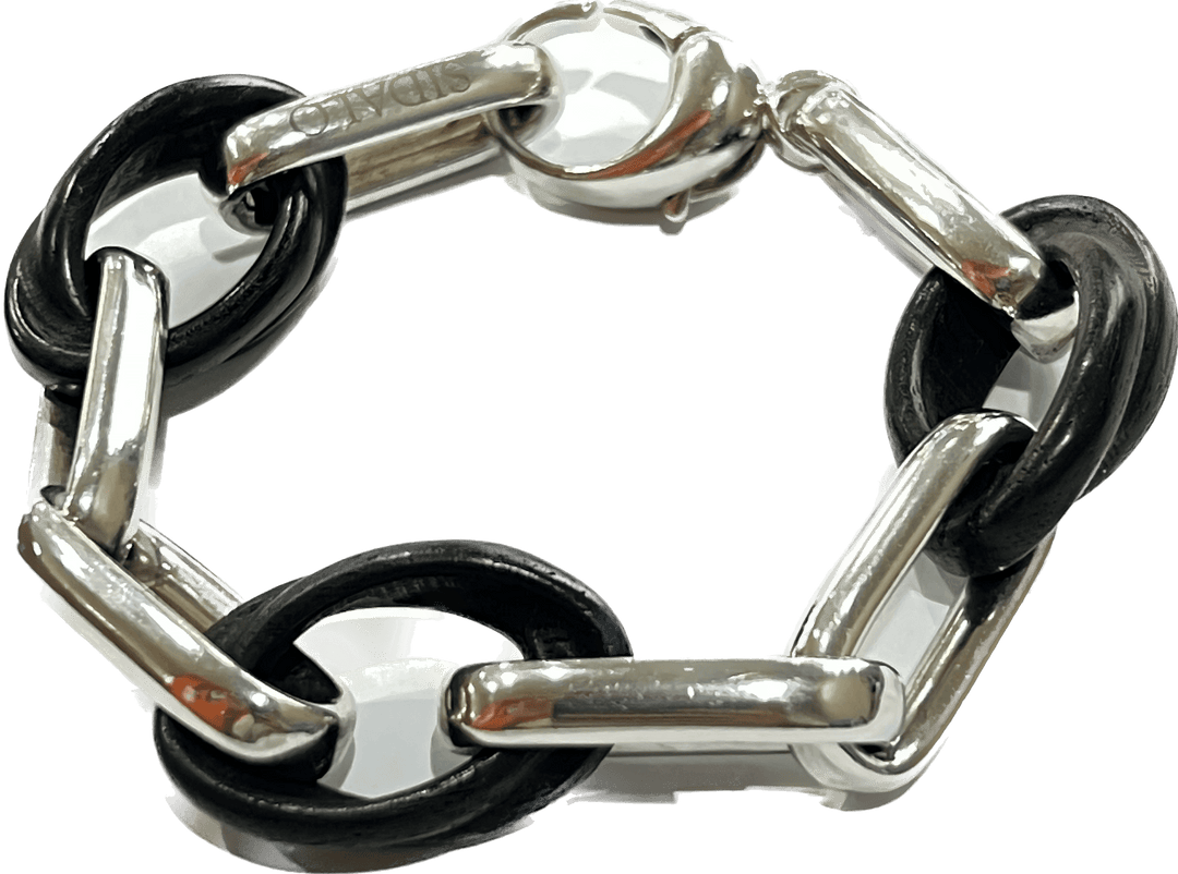 Pulseira de corrente Sidalo 925 prata ébano M-4128-EB - Capodagli 1937