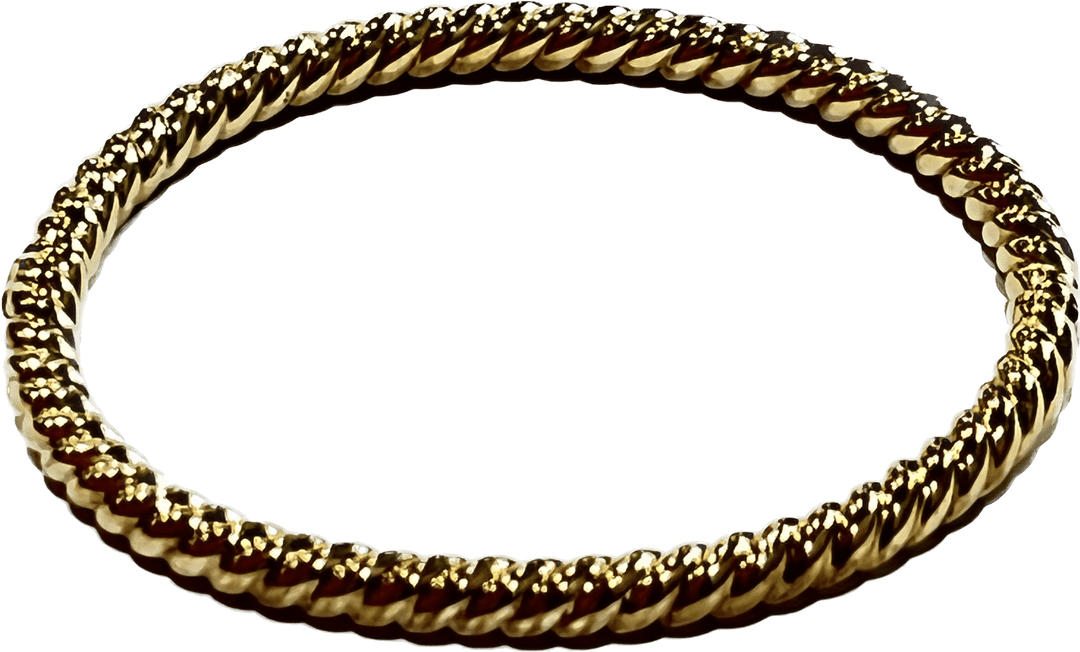 Sidalo Torchon jäykkä rannekoru 925 hopea PVD keltakulta viimeistely M-4426-G - Capodagli 1937