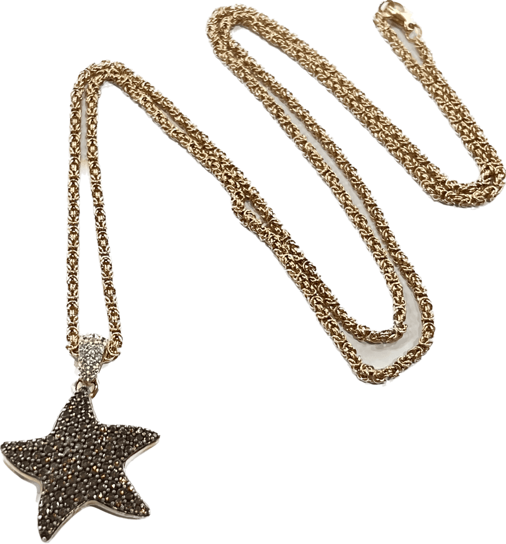 Sidalo meritähti kaulakoru 925 hopea PVD ruusukulta viimeistelty kuutio zirkonia M-4449 - Capodagli 1937