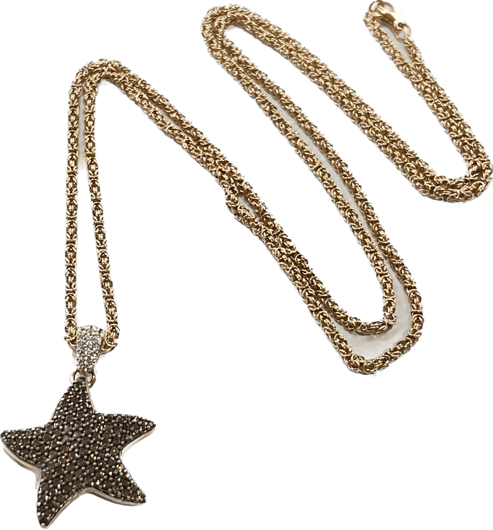 Collier étoile de mer Sidalo argent 925 PVD finition or rose zircon cubique M-4449 - Capodagli 1937