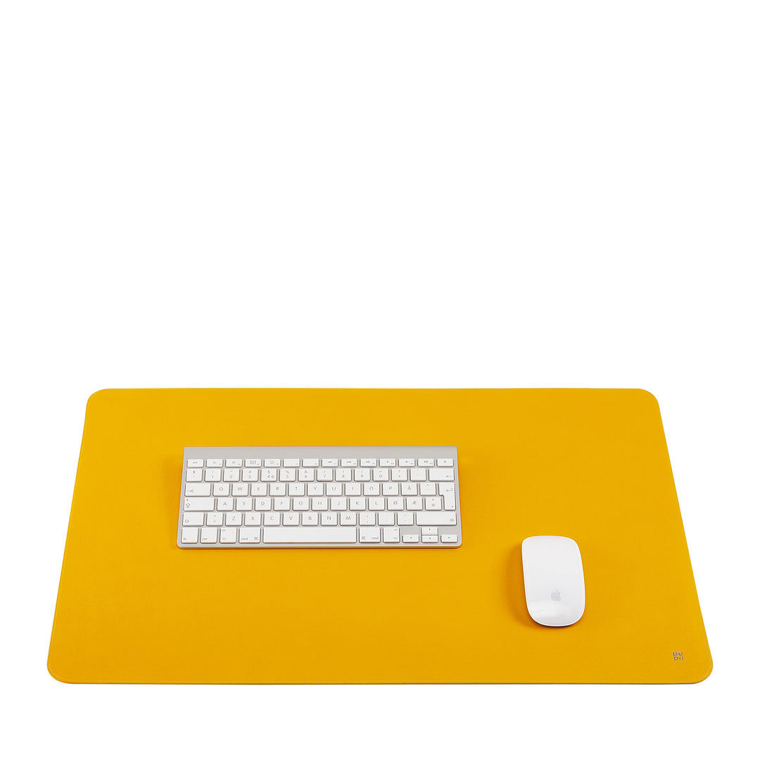 DUDU Office Desk Pad in Two-Tone Leather CM 61x40, Double-Side Rollable, Soft Non-Slip Without Seams