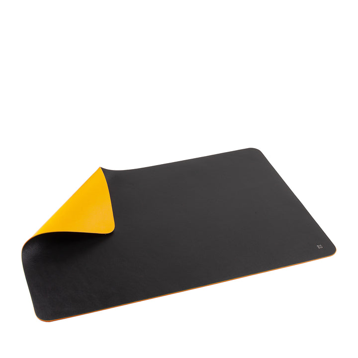 DUDU Office Desk Pad in Two-Tone Leather CM 61x40, Double-Side Rollable, Soft Non-Slip Without Seams
