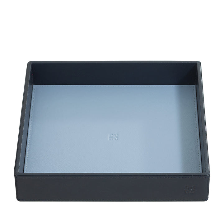 DUDU Designer-Taschentablett aus farbigem Leder für den Eingangsbereich mit Geschenkbox