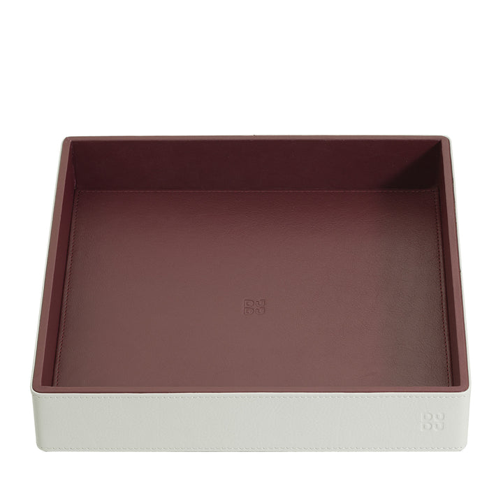 DUDU Entryway Designer -värinen nahkainen taskutarjotin lahjarasialla