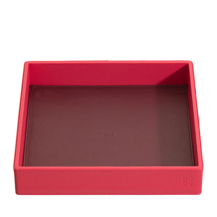 DUDU Entryway Designer Colored Leather Pocket Tray with Gift Box