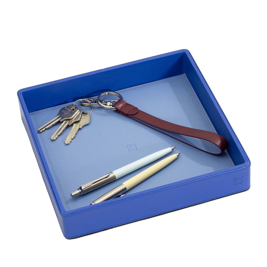 DUDU Entryway Designer Gekleurd lederen zakdienblad met geschenkdoos