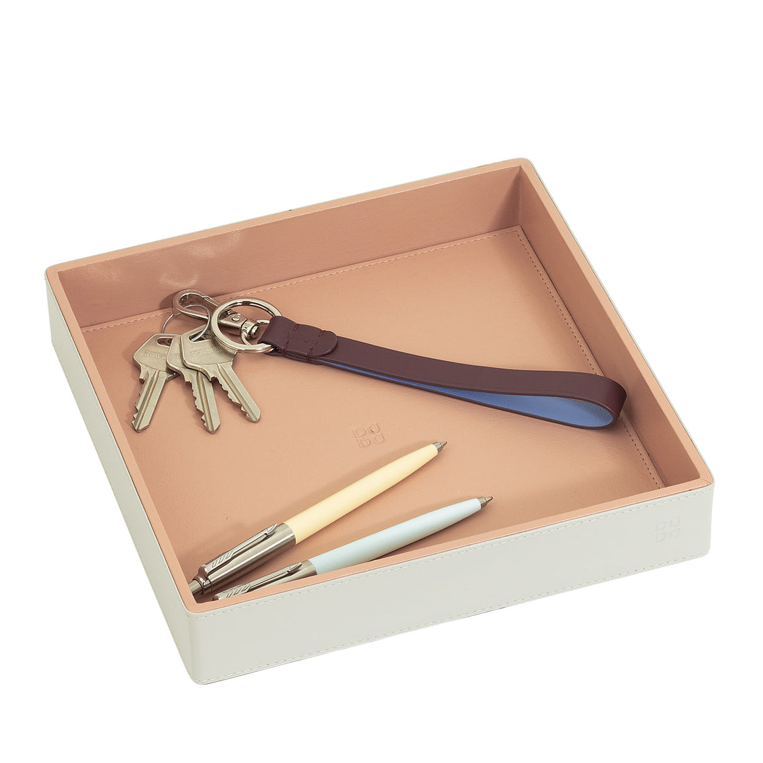 DUDU Entryway Designer Gekleurd lederen zakdienblad met geschenkdoos