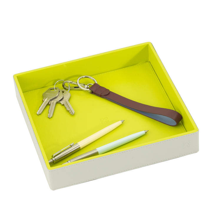 Bandeja de bolso de couro colorido DUDU Entryway Designer com caixa de presente