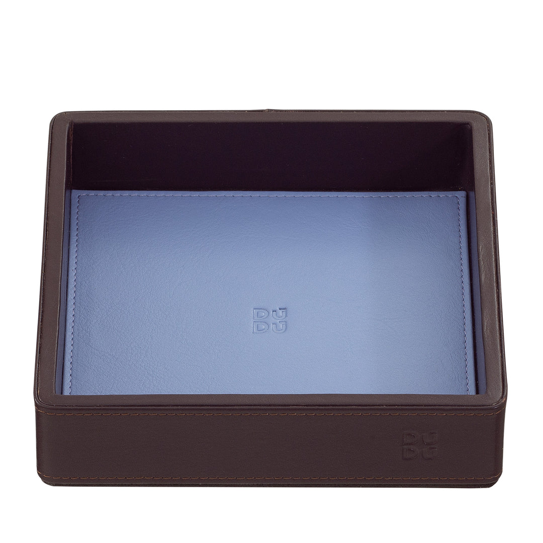 Δερμάτινος δίσκος τσέπης σε χρώμα DUDU Entryway Designer, 14x14cm, με κουτί δώρου