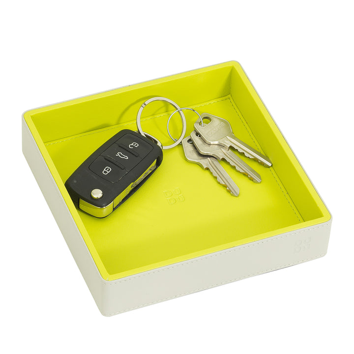 DUDU Entryway Designer Zakblad van gekleurd leer, 14x14cm, met geschenkdoos