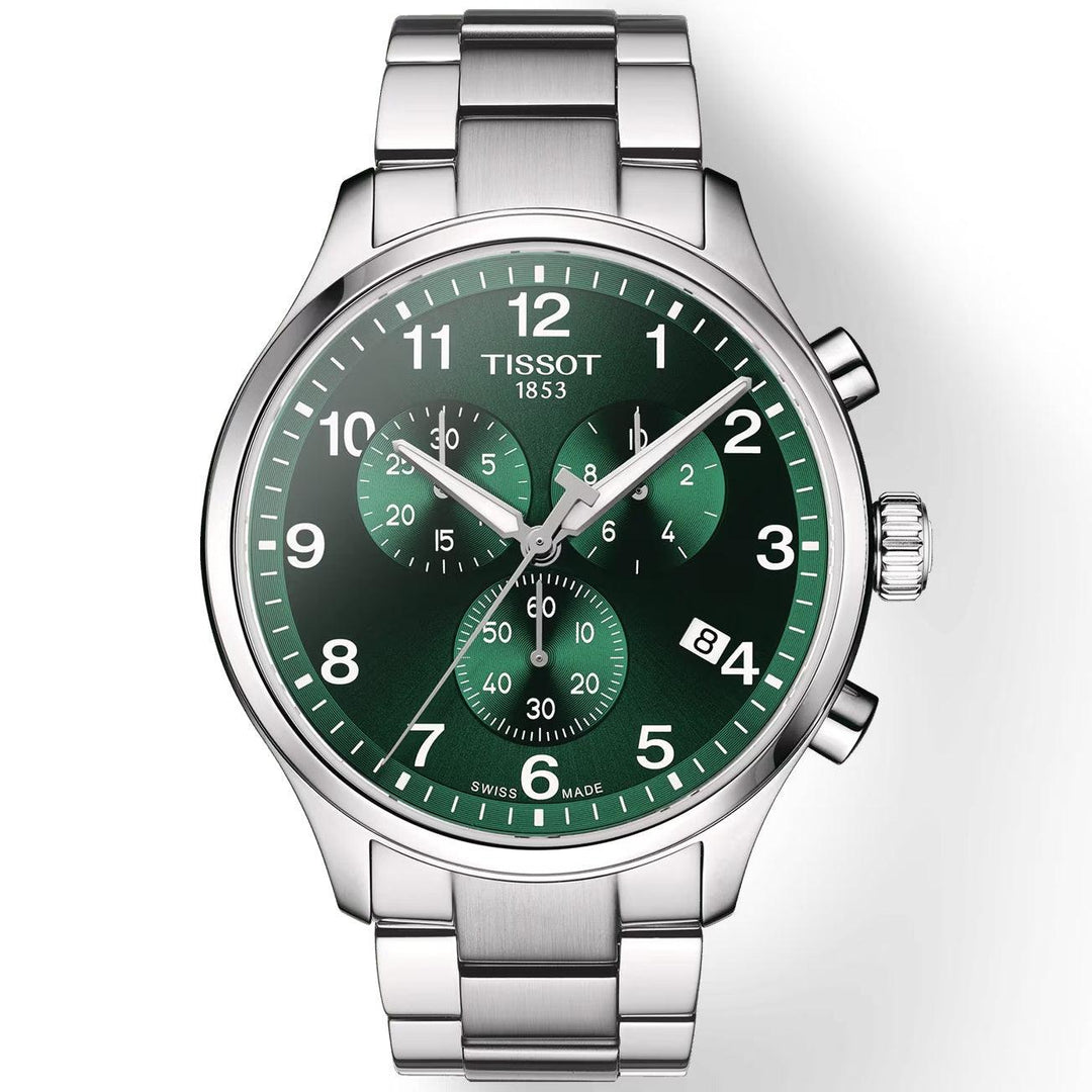 Ceas Tissot Chrono XL Classic 45mm verde cuarț oțel T116.617.11.092.00 - Capodagli 1937