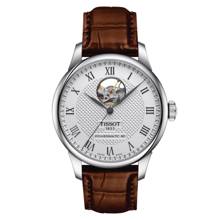 Reloj Tissot Le Locle Powermatic 80 Open Heart 39mm plata automático acero T006.407.16.033.01 - Capodagli 1937