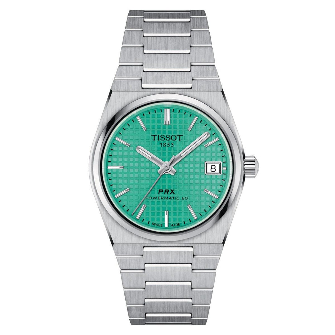 Reloj Tissot PRX 35mm verde agua automático acero T137.207.11.091.01 - Capodagli 1937