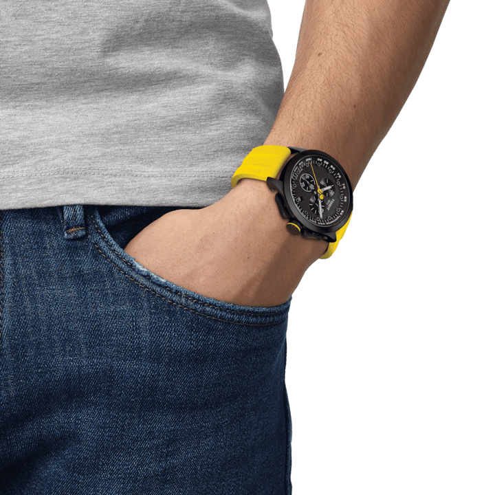 Tissot klocka T-Race Cycling Tour De France 2023 45mm svart kvartsstål svart PVD finish T135.417.37.051.05 - Capodagli 1937