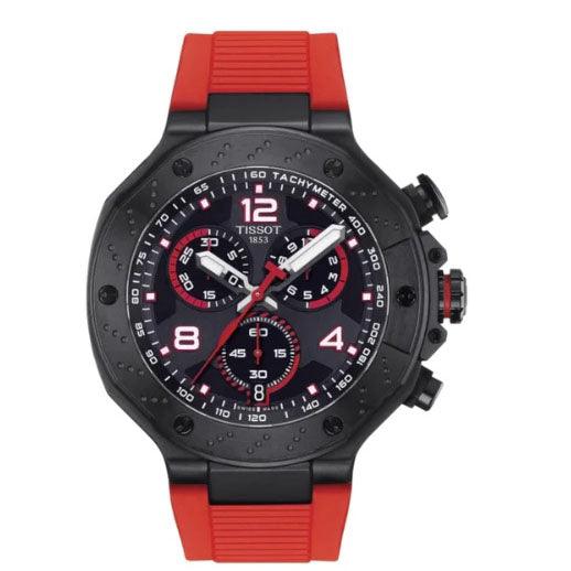 Tissot klocka T-Race MotoGP Chronograph 2023 Limited Edition 8000 stycken 45mm svart stål svart PVD finish quartz T141.417.37.057.01 - Capodagli 1937