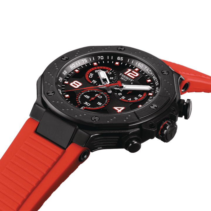 Tissot klocka T-Race MotoGP Chronograph 2023 Limited Edition 8000 stycken 45mm svart stål svart PVD finish quartz T141.417.37.057.01 - Capodagli 1937