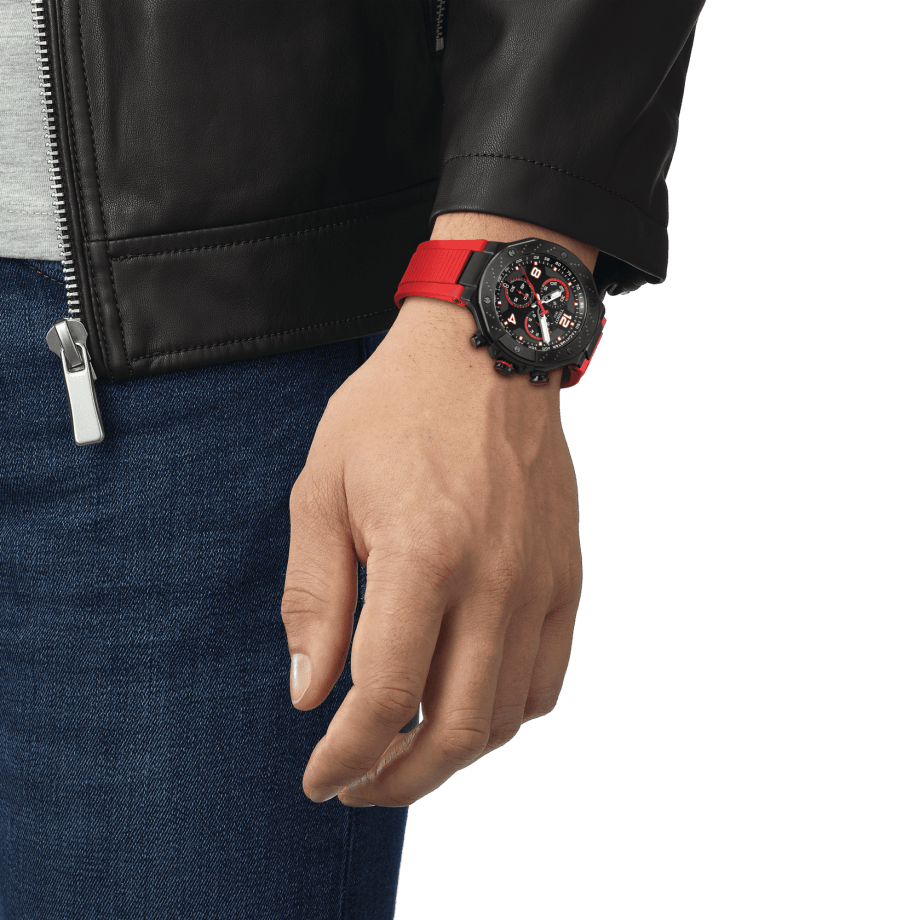 Tissot klocka T-Race MotoGP Chronograph 2023 Limited Edition 8000 stycken 45mm svart stål svart PVD finish quartz T141.417.37.057.01 - Capodagli 1937