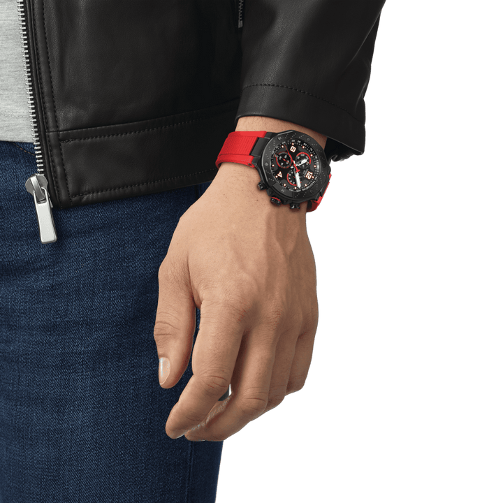 Tissot klocka T-Race MotoGP Chronograph 2023 Limited Edition 8000 stycken 45mm svart stål svart PVD finish quartz T141.417.37.057.01 - Capodagli 1937