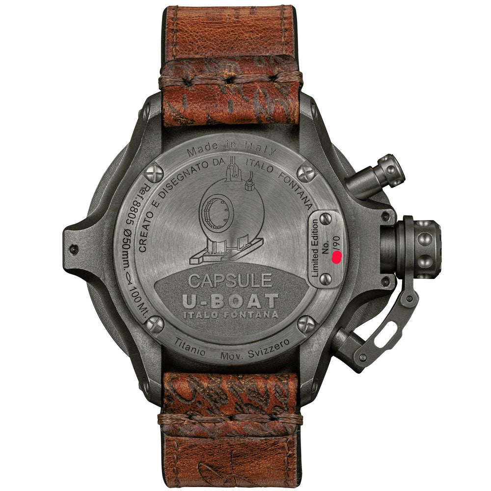 U-Boat kello Capsule Titanium BK BE 50mm rajoitettu erä automaattinen titaani 8805 - Capodagli 1937