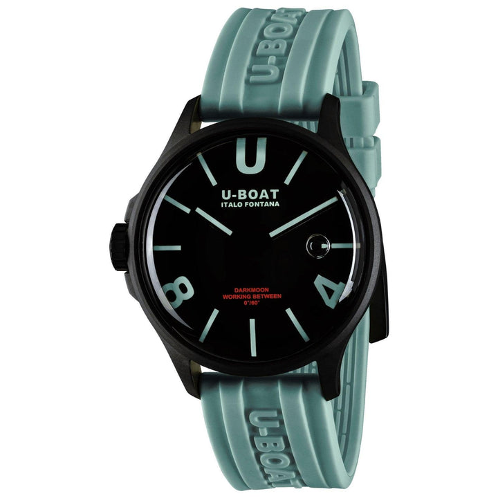 U-BOAT-Uhr Darkmoon BK Aquamarin 44 mm Quarzstahl mit schwarzem PVD-Finish 9526 U-BOAT – Capodagli 1937