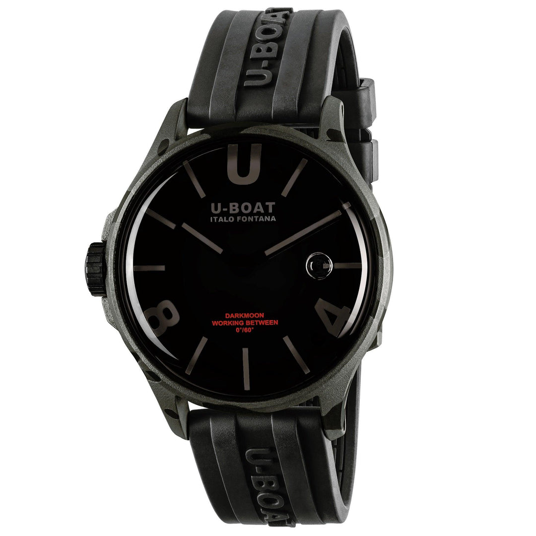 U-BOAT kello Darkmoon Grey Curved Camouflage 44mm musta kvartsiteräs naamiointiviimeistely 9553 - Capodagli 1937