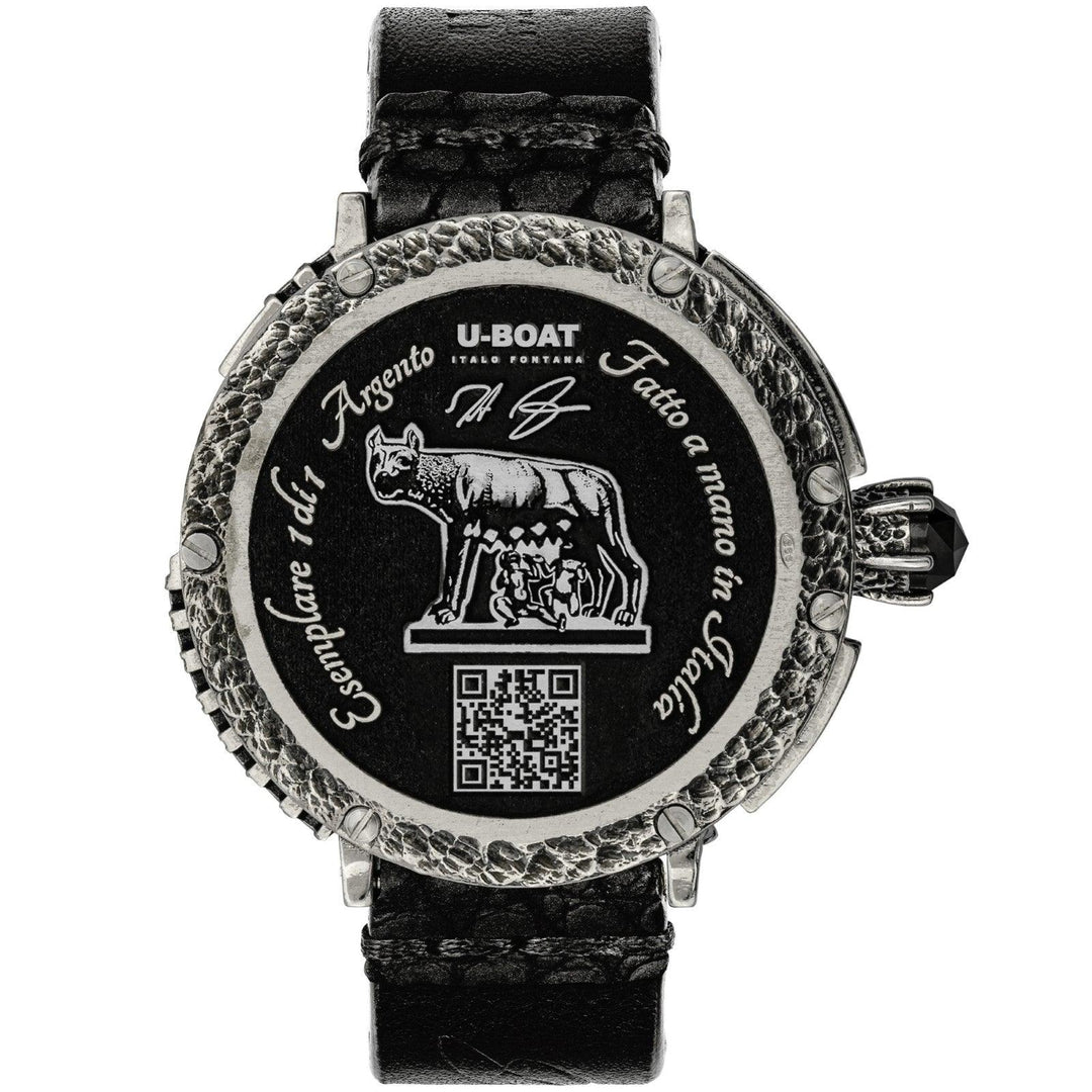 U-BOAT kello Roma Special Edition 45mm musta automaattinen 925 hopea RM925QR - Capodagli 1937