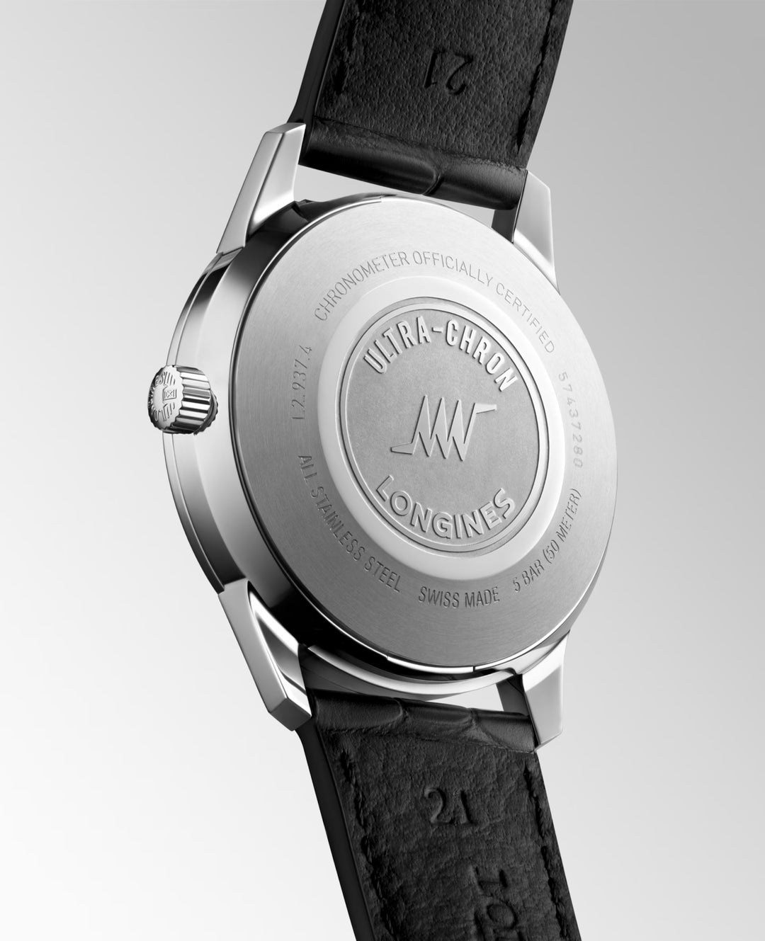 Ceas Longines Ultra-Chron Classic 37mm argintiu automat otel L2.537.4.72.2