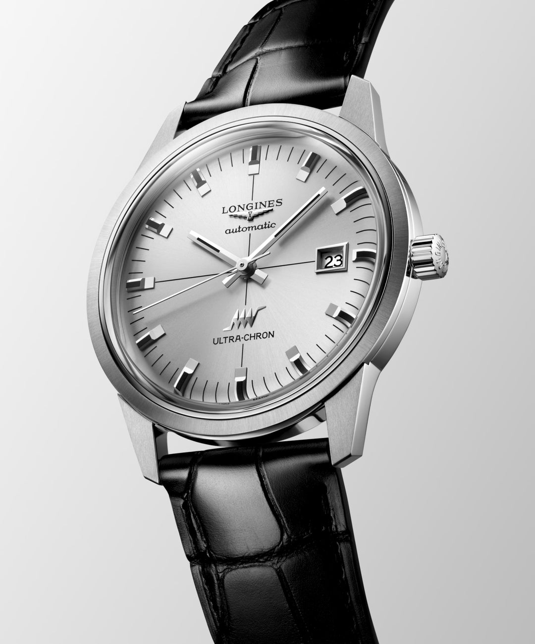 Ceas Longines Ultra-Chron Classic 40mm argintiu automat otel L2.937.4.72.2