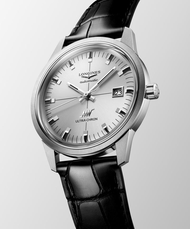 Ceas Longines Ultra-Chron Classic 40mm argintiu automat otel L2.937.4.72.2
