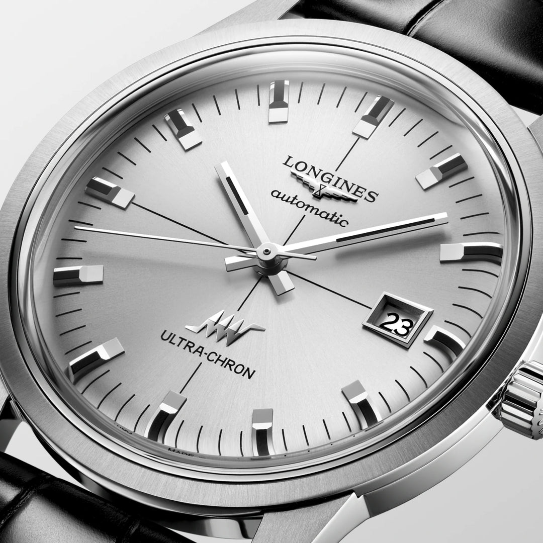 Ceas Longines Ultra-Chron Classic 40mm argintiu automat otel L2.937.4.72.2