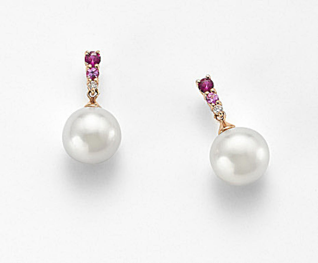 Nihama oder 18k fw 9/9,5 Durchm. 0,03 ct rosa Saphir 0,09 ct Rubin 0,17 ct NO1349O3FABI090