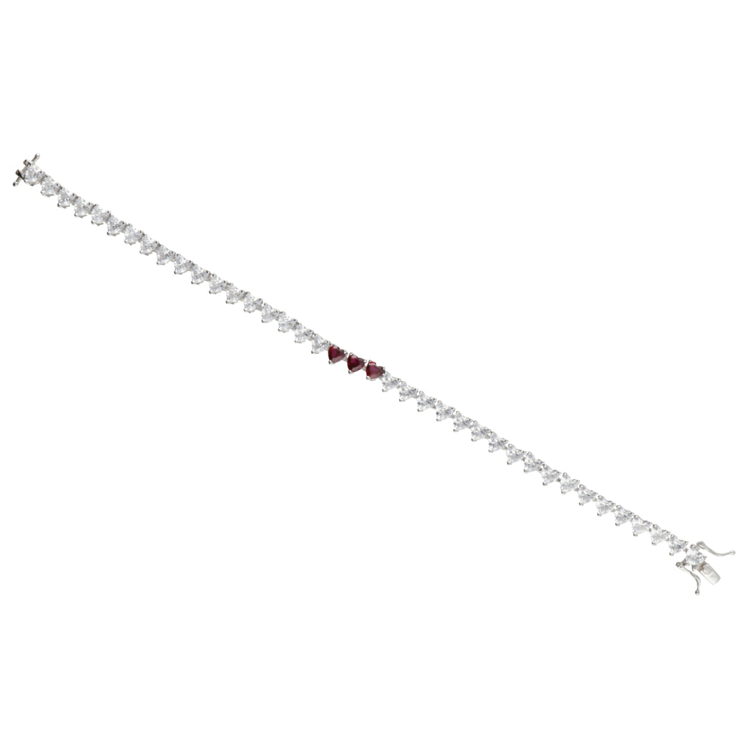 Nihama br ag925 gem swarovski λευκό και κόκκινο NB7440A4RED00