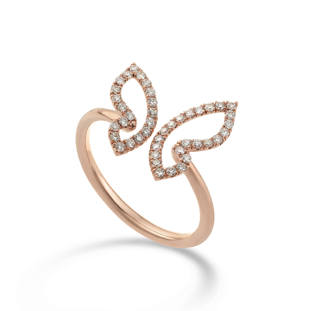 Golay mariposa ring med medium fjäril och diamanter AFFA002DI-22182110066