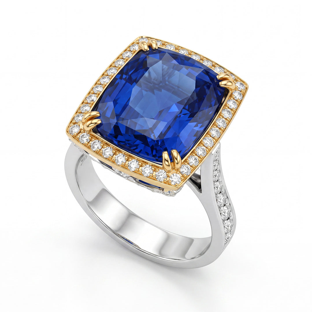 Pierścionek z szafirem World Diamond Group 12,66 ct APU217DI-17328110023