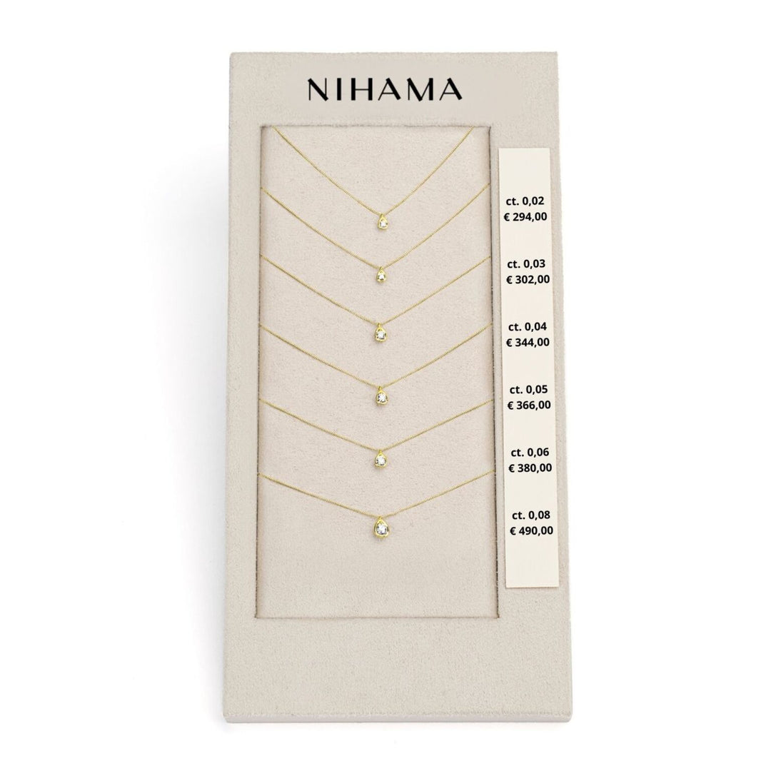 Nihama paket cl d5123 drop 18kt gult guld 0,02-0,03-0,04-0,05-0,06-0,08 N.LIGHTBOX.60-G
