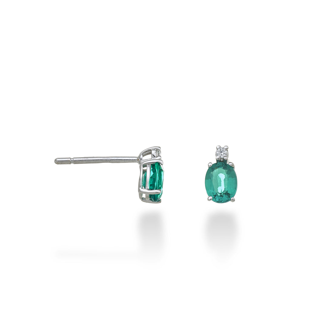 Nihama oder 9k Smaragd Nr. oval 5x4 ct.0,60 Durchm. 0,02 ct NO5163R4SMN