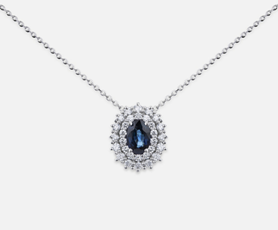 Nihama cl 18k saphir no. ovale 6x4 ct.0,67 diamètre ct.0,37 ND5060O4ZFN067